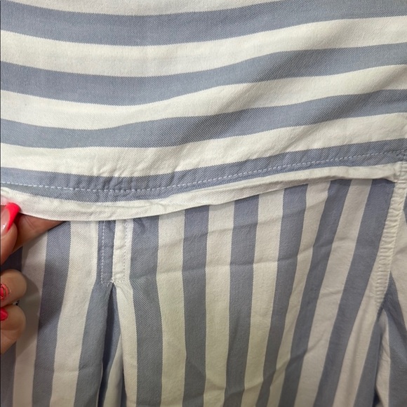 beachlunchlounge Blue and White Striped Button Down Shirt - Picture 5 of 10